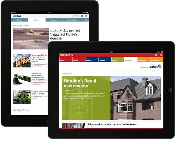 Content layout adapts easily to portrait and landscape formats