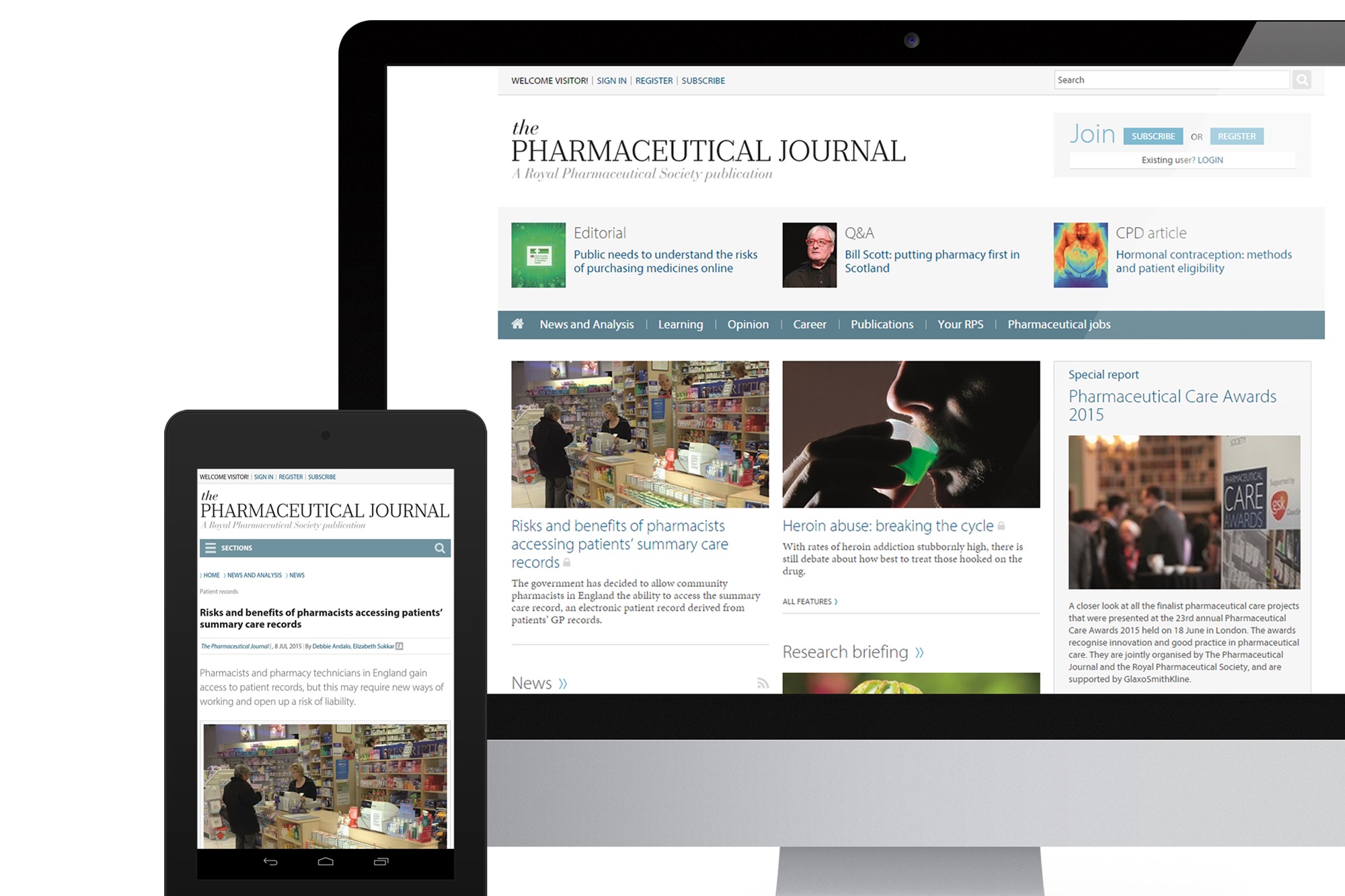 Pharmaceutical Journal website