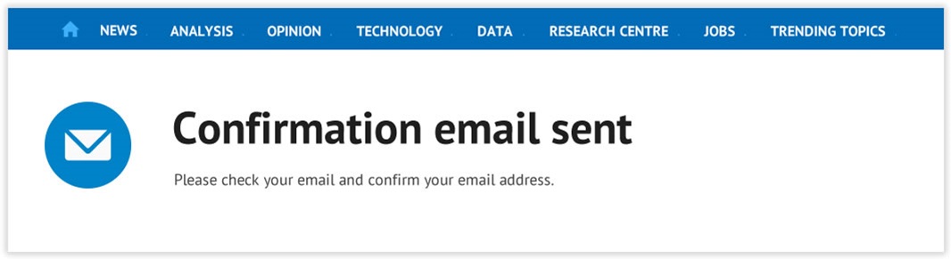 confirm email